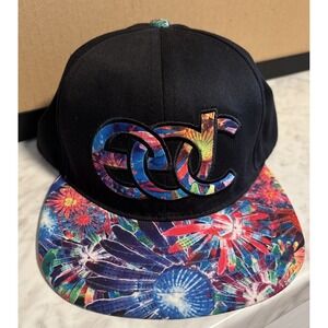 RARE EDC Insomniac Wide Awake Floral Snapback Hat Into The AM Limited Ed
